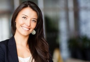 Business woman Smiling At Camera