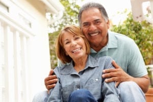 Mature couple relaxing outdoors