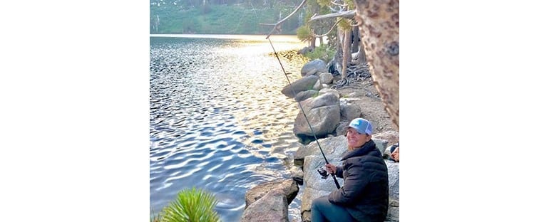 Dr. Beck Fishing in a Lake