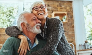 Mature Couple Hugging