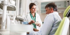 Male patient at an appointment